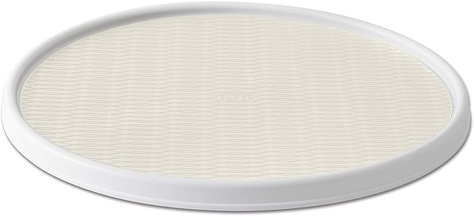 Copco Basics Non-Skid Turntable, 18-Inch, Cream-NeatNest