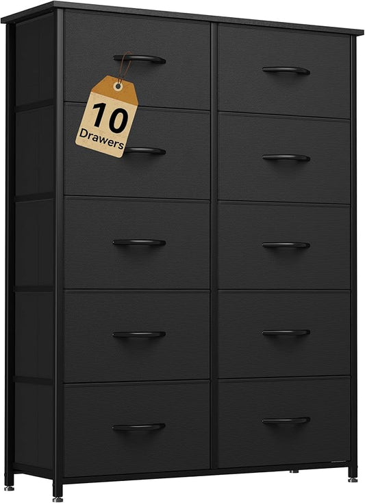 DWVO 10 Drawers Dresser, Fabric Dresser, Fabric Storage Tower, Organizer Unit for Bedroom, Living Room, Hallway, Closets-NeatNest