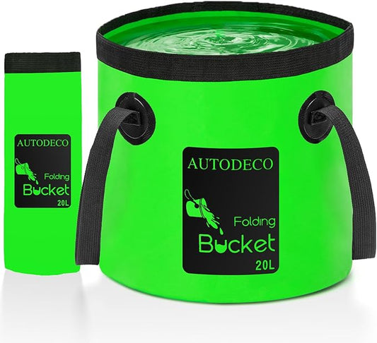 AUTODECO 20L Collapsible Bucket 5 Gallon Water Container Folding Water Bucket with Handle Portable Wash Basin-NeatNest