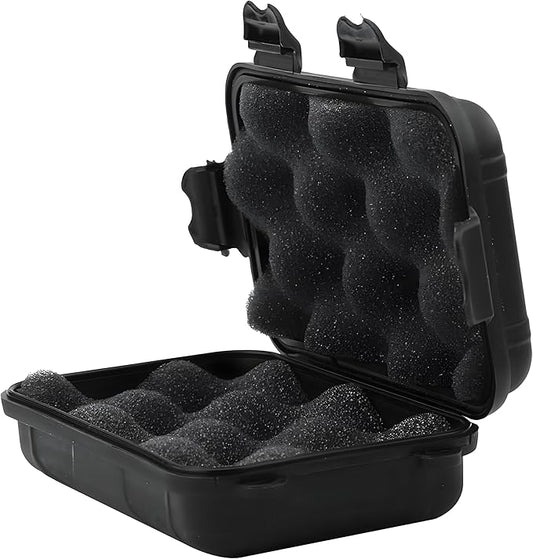 FILFEEL Outdoor Plastic Shockproof Box Airtight Survival Case Container Storage Carry Box Small (L-Black)-NeatNest
