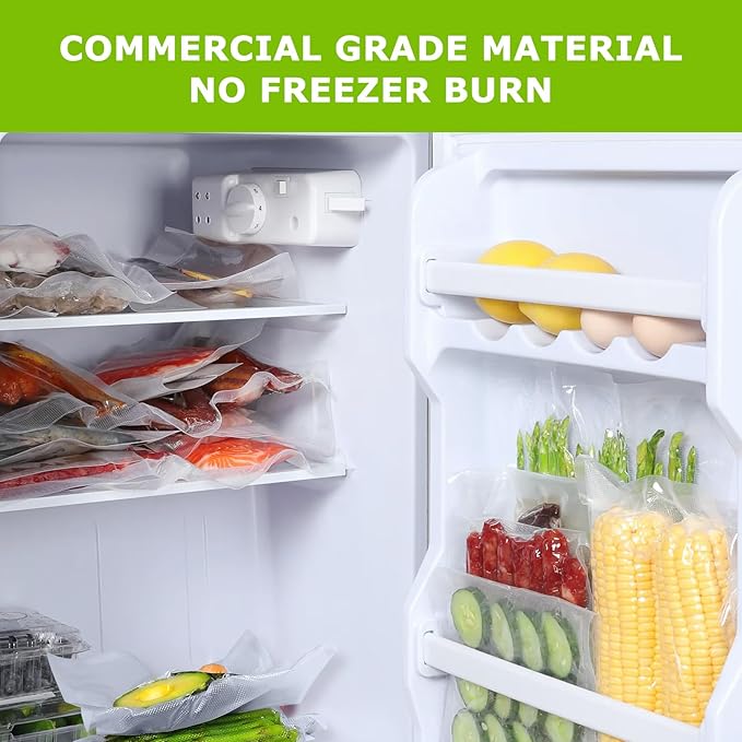 Bonsenkitchen Vacuum Sealer Bags, 50 Quart 8" x 12" Precut Food Sealer Bags, Commercial Grade, BPA Free, Heavy Duty, Customized Size Vacuum Bags for Vac Storage, Meal Prep or Sous Vide Cooking, VB12-NeatNest