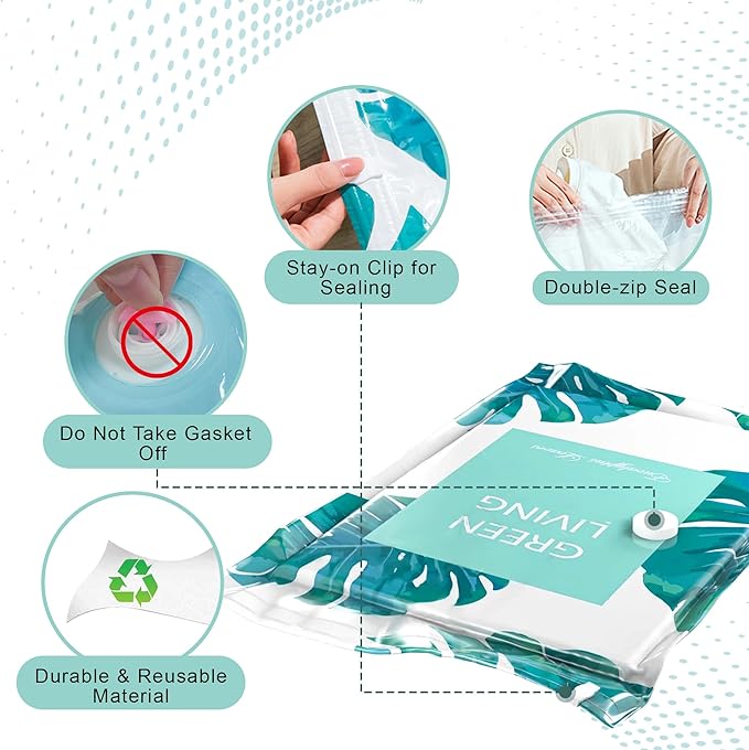 15 Pack Vacuum Storage Bags for Clothing Travel with High Pressure Electric Pump, 3 Sizes Large/Medium/Small Space Saver Bag Vacuum Sealed for Luggage Blankets, Vacuum Seal Bag for Bedding Comforters-NeatNest