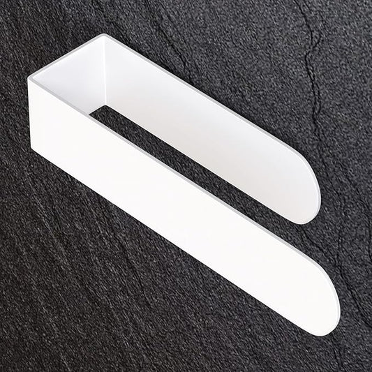 HUFEEOH Adhesive Hand Towel Holder, Kitchen Towel Rack Towel Bars Wall Mounted, Stainless Steel Bath Towel Holder for Bathroom Hotel Kitchen (8 inch, White)