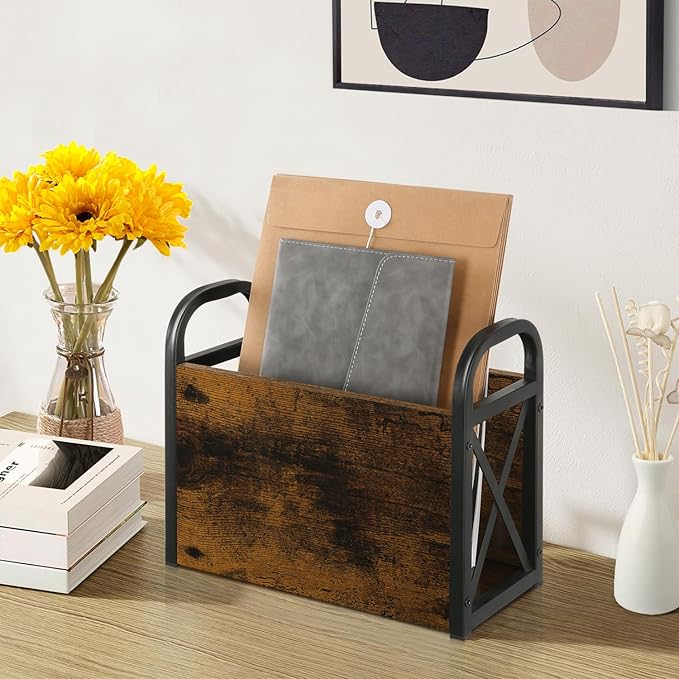 YINMIT Magazine Holder, Magazine Rack Floor, Magazine Storage Basket, Folder Organizer Bin for Books, Newspapers, Tablets-NeatNest