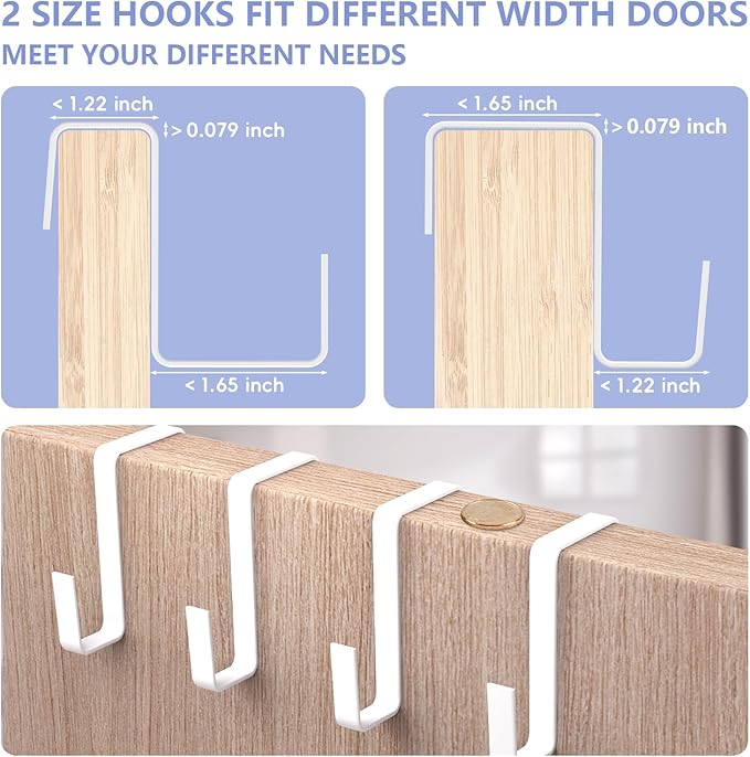 FENTEC 1 Pack Over The Door Shoe Organizer, 68" Exlarge Deep Pockets Hanging Shoe Organizers, 8-Tier Shoe Rack for Closet, Shoe Holder for Boots,Over Door Organizer in Home, RV, Dorm, Beige-NeatNest