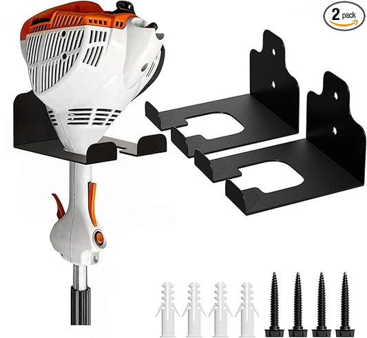 Garage Organizer Trimmer Rack, Garden Power Tool Hanger Weed Whackers Holder Wall Mounted for Grass Trimmer, Hedge Trimmer, Garage Trimmer, Garden Tools,2 Pack-NeatNest