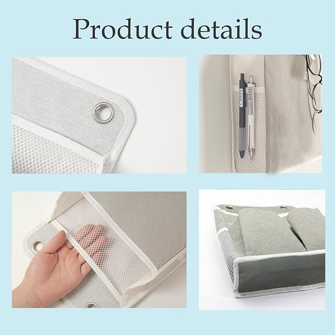 Hanging Basket for Organizing, Wall Organizer with Pockets and Over The Door Organizer，Can for Home, Closet, Office and Camper (4 White)-NeatNest