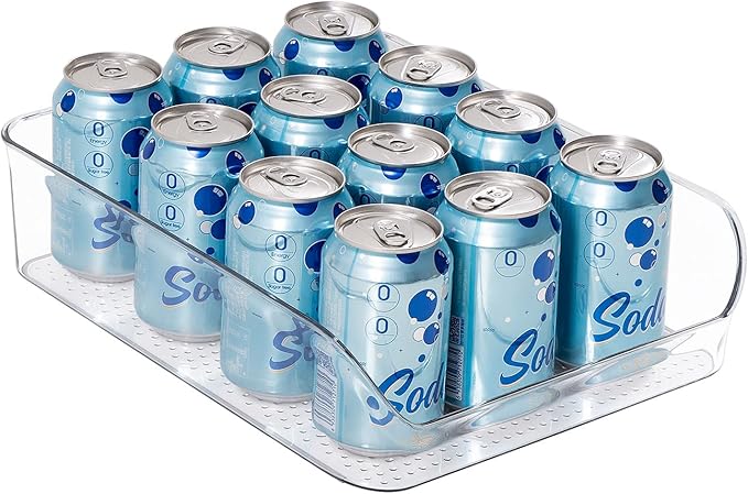 Ettori 2 Pack Water Bottle Organizer Refrigerator Organizer Bins and Clear Storage Bins for Fridge, Freezer, Cabinet, Cupboard, Pantry Shelf, BPA-Free