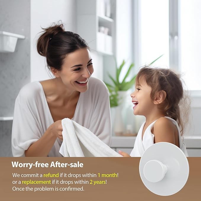 Adhesive Wall Hook for Coat and Towel: Extra Sticky 12 LB (Max), Stainless Coat Rack Door Holder Hanger, White Heavy Duty