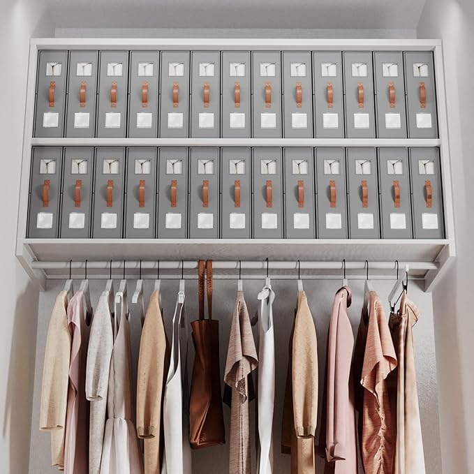 4 Pack Bed Sheet Storage Organizers- Premium Fabric Closet Organizer with Clear View Window, Space-Saving Foldable Design for Queen/King Size Bedsheets, Blankets & Duvet Covers-NeatNest