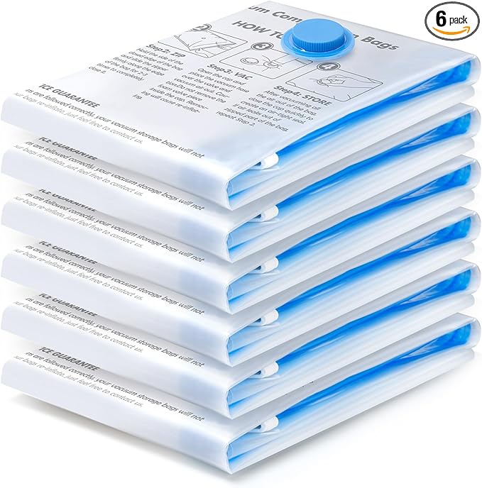 BoxLegend Vacuum Bag Vacuum Storage Bag Travel Vacuum Reusable Garment Bag for Clothing Duvets Bedding Pillow Wool Blankets-NeatNest