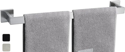 24 Inch Towel Bar for Bathroom 12/16/24/28/32/36 Inch Kitchen Towel Holder Brushed Nickel Towel Rod Wall Mounted SUS304 Rustproof Towel Rack Modern Square Design (1, Brushed Nickel, 24 Inch)