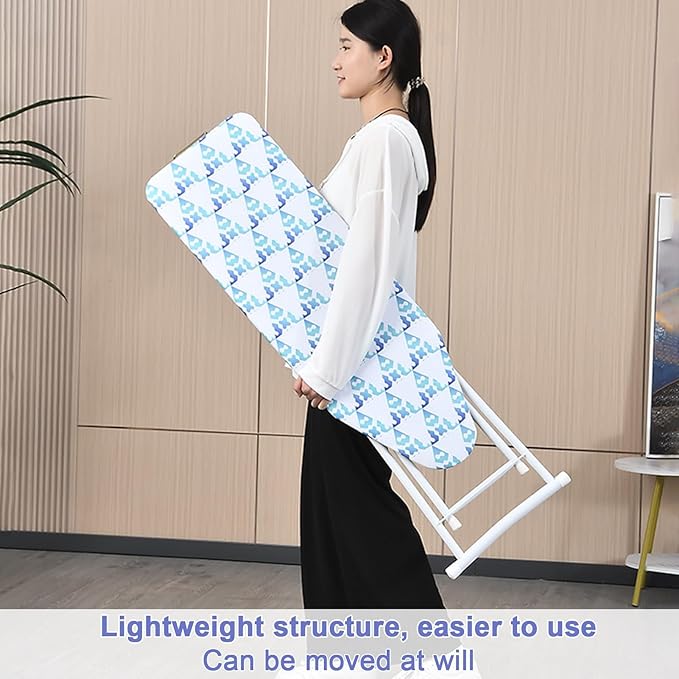 Honrane Space-Saving Ironing Board, Adjustable Height,Folding,Full-Size Neon 42 inch
