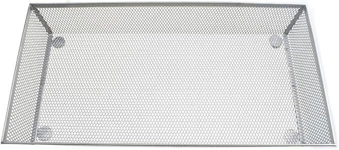 HAHIYO Stackable Mesh Tray Cup 12 x 6 x 2 inches Sturdy Container for Desk Drawer Organizer Collection for Home Office School kitchen Soft Foam Feet No Sharp Edges 1 Pack Silver-NeatNest