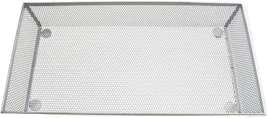 HAHIYO Stackable Mesh Tray Cup 12 x 6 x 2 inches Sturdy Container for Desk Drawer Organizer Collection for Home Office School kitchen Soft Foam Feet No Sharp Edges 1 Pack Silver-NeatNest