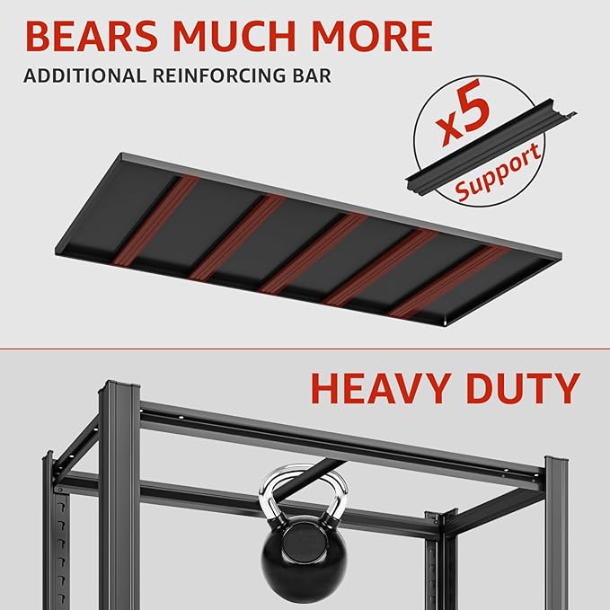5 Tier Metal Shelving Unit 84" H x 55" W x 24" D, 3000LBS Adjustable Storage Shelves, Heavy Duty Garage Shelves for Warehouse, Basement, Kitchen, Pantry, Living Room, Black-NeatNest