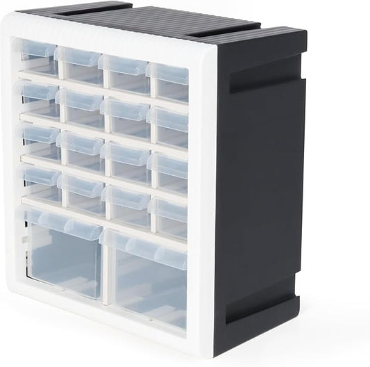 Gonice Craft Cabinet Storage, Hardware Storage Organizer, 18 Drawer Plastic Screw Storage Organizer, Tool Storage Box for Screws, Nuts and Small Parts