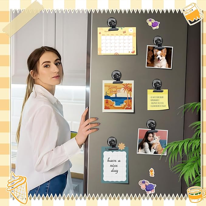 Grtard 500pack Magnetic Clips Heavy Duty, Black Magnet Clips for Fridge, Refrigerator Magnets, Scratch Free Magnets with Clip, Strong Magnetic Clip for Whiteboard, Refrigerator, Locker, Classroom