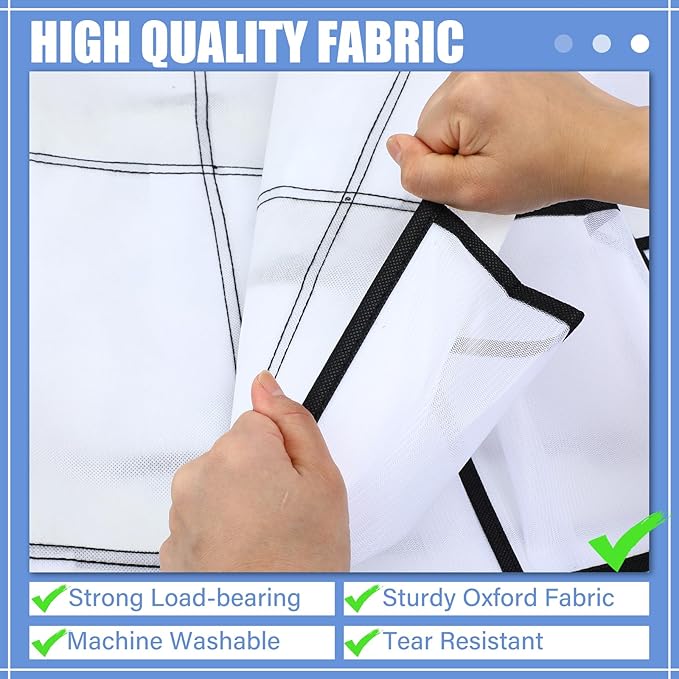 Windyun 2 Pcs 70 Large over The Door Shoe Organizer Hanging Shoe Rack for Closet Holder White Mesh Pockets Back to School Behind Door Hanger Storage Nonslip for Home Room School Dorm, Each 35 Pockets-NeatNest