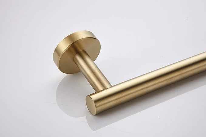 TocTen Bath Towel Bar - Thicken SUS304 Stainless Steel Bathroom Towel Holder, Towel Rod for Bathroom Heavy Duty Wall Mounted Towel Rack Hanger (24IN, Gold)