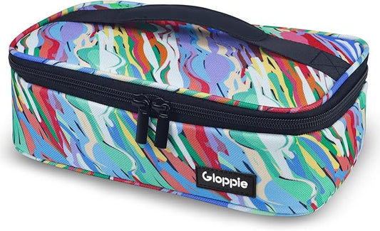 Gloppie Small Lunch Bag Insulated Lunch Box Mini Lunchbox Portable Lunch Cooler Bag Adult Lunch Pail Petty Food Containers Reusable Snack Bag, Camouflage Watercolor-NeatNest