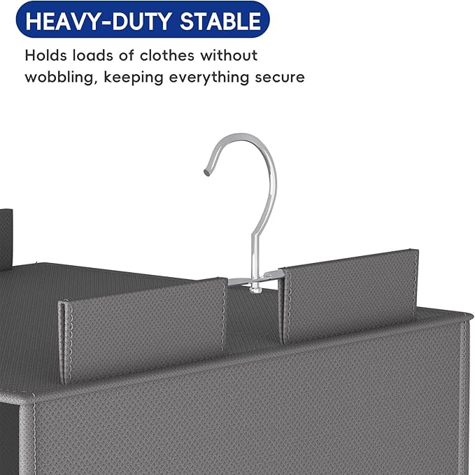 VERONLY Weekly Hanging Closet Organizer for Kids, 6-Shelf Clothes Storage with Labeled Days of The Week Monday Through Friday, Weekday and Weekend, Days of The Week Clothes Organizer-NeatNest