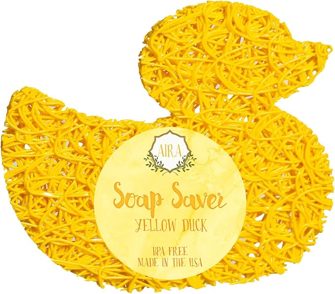 Aira Soap Saver - Duck Soap Holder & Dish - BPA Free, Extends Soap Life - Yellow-NeatNest