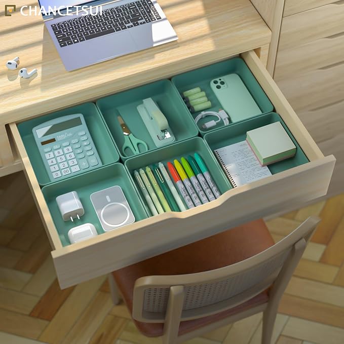 CHANCETSUI Square Makeup Countertop Organizer Holder : Stackable Vanity Trays for Bathroom Storage-NeatNest