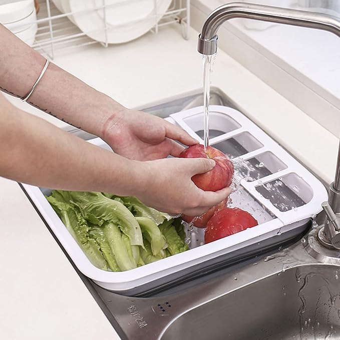 Collapsible Dish Drainer with Drain Plug & Swivel Spout - Space-Saving, Portable Dish Rack for Kitchens, RVs, Campers & Travel Trailers-NeatNest