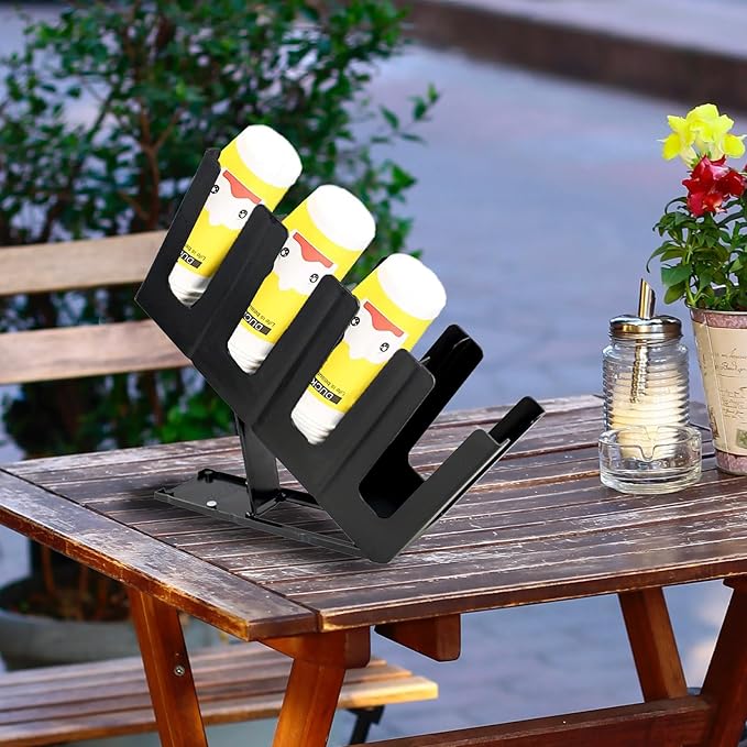 2 Pack Disposable Paper Cup Dispenser - Adjustable Coffee Cup and Lid Holder, 4 Compartment Storage Organizer for Countertop Bar Restaurant Breakroom, Black-NeatNest