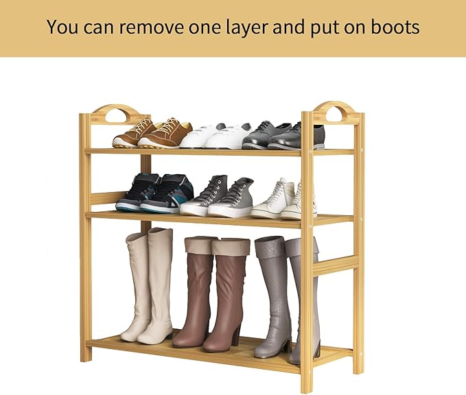 UDEAR Bamboo Shoe Rack 4-Tier Shoe Storage Organizer Entryway Shoe Shelf-NeatNest