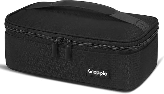Gloppie Small Lunch Bag for Adults & Kids - Compact Insulated Lunch Box, Durable & Food-Grade Lining | Portable Cooler for Work, School, Travel (Black Honeycomb)-NeatNest