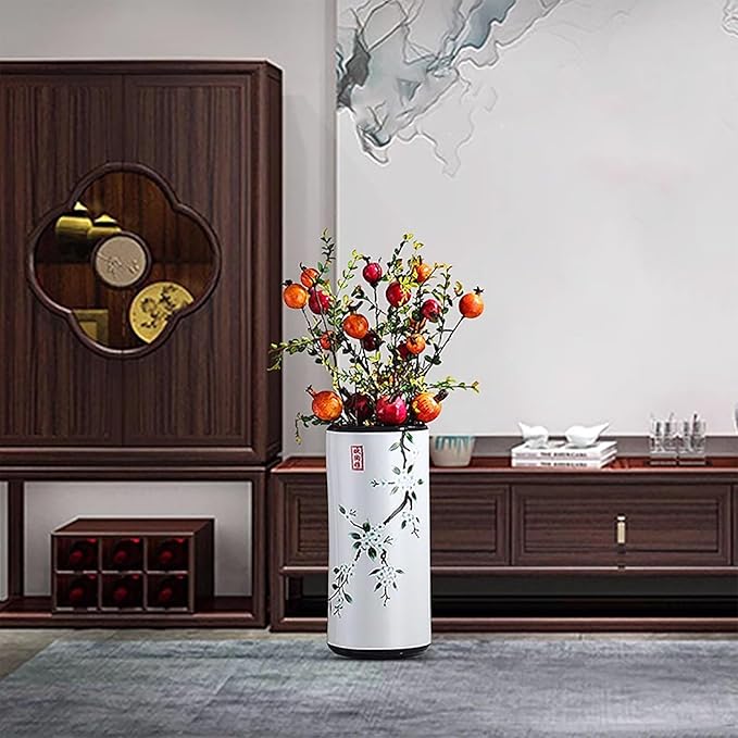 Ceramic Umbrella Stand Living Room Floor-Standing Freestanding Cane Chinese Umbrella Stand Multifunctional Painted Porcelain Vintage Ceramics Flower Vases for Home Office Entrance Indoor(D)-NeatNest