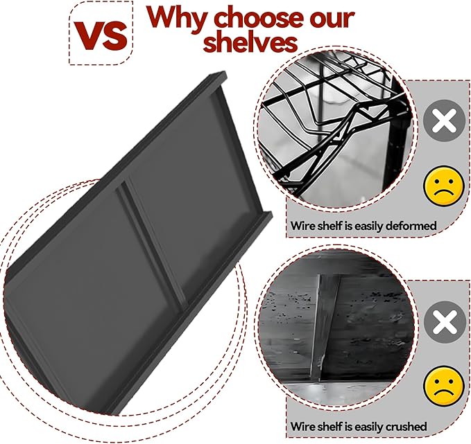 Book Shelf (4 Tier, Small Space) - Metal Bookcase for Bedroom, Living Room, Kitchen, Balcony Storage - Black Finish-NeatNest