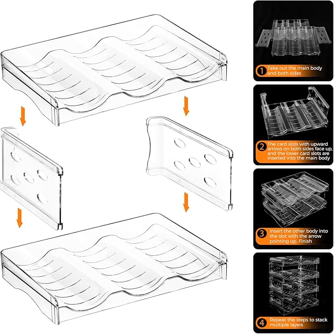 BoxedHome Plastic Water Bottle Organizer and Wine Rack Storage Holder for Inside Cabinet, Kitchen Countertop, Table Top, Pantry, Bars, Cabinets, Fridge - Clear (3 Tier 9 Containers)-NeatNest