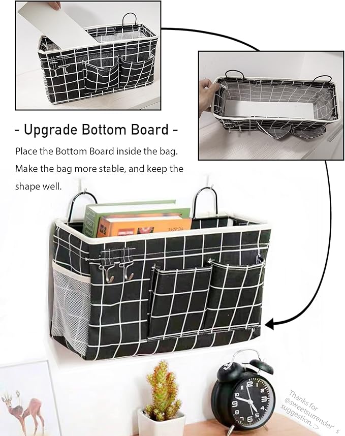 2pcs Hanging Baskets for Organizing,Fabric Wall storage Basket,Wall Organizer for Closet,Kitchen, Bedroom, Office, RV Camper,Locker (Gray)-NeatNest