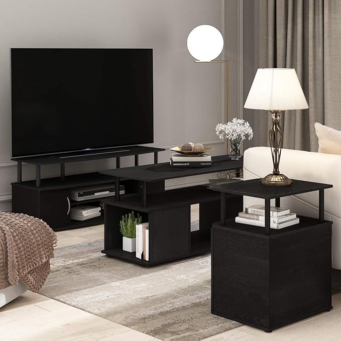 Furinno JAYA Large Entertainment Stand for TV Up to 55 Inch, Blackwood-NeatNest