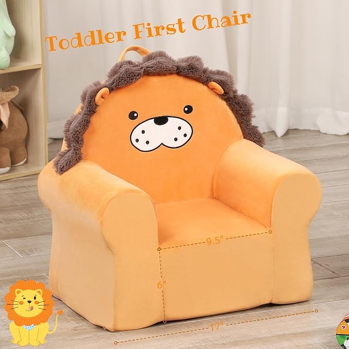 Cuddly Toddler First Chair, Premium Character Chair, Little Lion, 18 Month up to 3 Years-NeatNest