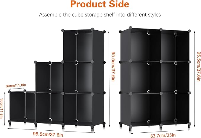 HOMIDEC 6-Cube Storage Organizer, Closet Organizer Storage Cabinet Shelf Bookcase Bookshelf,Storage Cubes Organizer Cabinet for Kids,Closet, Bedroom,Bathroom-NeatNest