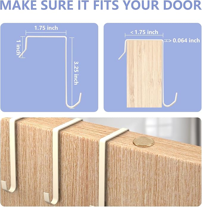 FENTEC 1 Pack Over the Door Shoe Organizers, Hanging Shoe Organizer with Large Deep Pocket Shoe Holder for Closet Shoe Rack for Wall, Over Door Shoe Storage Hold up to 18 Pairs Shoe, Beige-NeatNest