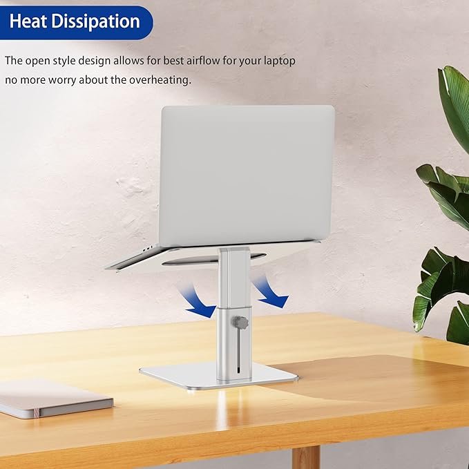 BESIGN LSX6N Laptop Stand, Ergonomic Adjustable Notebook Riser Holder, Computer Stand Compatible with Air, Pro, Dell, HP, Lenovo More 10-15.6" Laptops, Silver-NeatNest