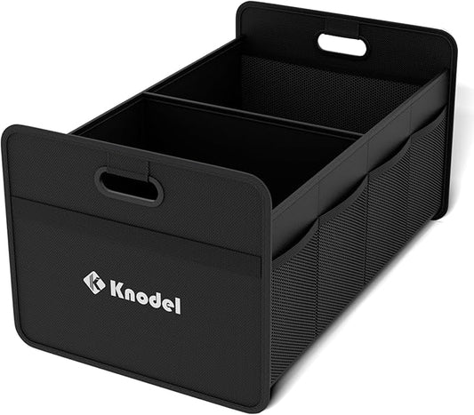 K KNODEL Car Trunk Organizer, Foldable Organizer for Car, Automotive Consoles & Organizers, Storage with Reinforced Handles (Small, Black)-NeatNest