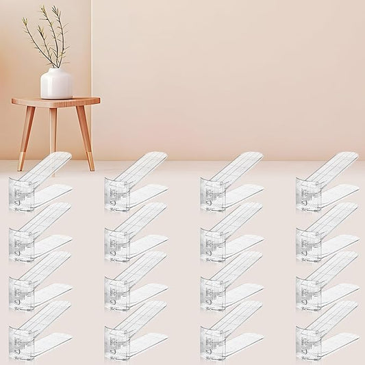 Shoe Slots Organizer for Closet,16 Pack Shoe Stacker Shoe Rack Organizer for Closet Space Saver Storage Shoe Holder Organization(Transparent)-NeatNest