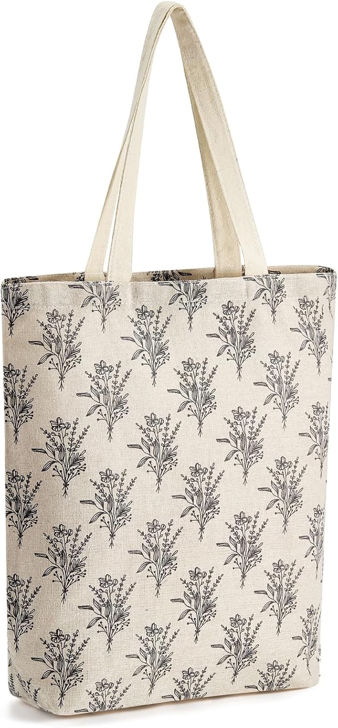 Juvale Canvas Tote Bag Set of 3 - Small Multi-Color (3 Designs) - Polycotton Reusable Cloth Bags for Grocery & Farmers Market (15 x 16.5 in)-NeatNest