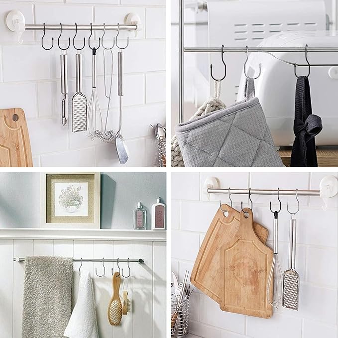 24-Pack Purse Hangers for Closet, Large 5-inch Twist Design Hooks for Bags, Purses, Handbags, Belts, Scarves, Hats (Platinum)-NeatNest