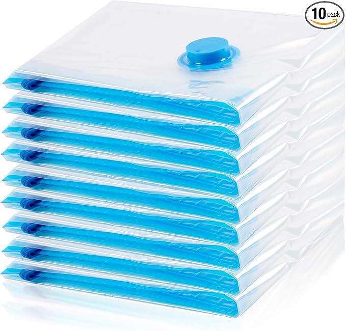 Vacuum Storage Bags, 10 Jumbo Space Saver Bags Compression for Comforters, Bedding and Blankets, Vacuum Sealed Bags Clothes Storage Travel Essentials-NeatNest