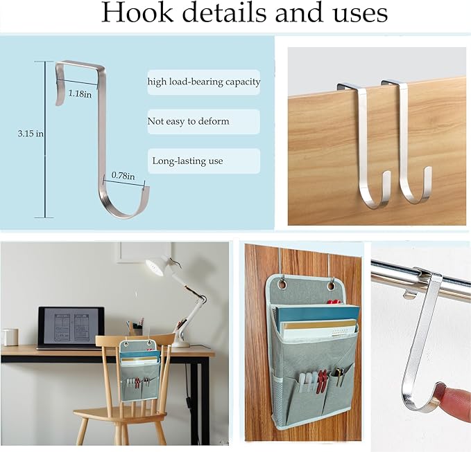 Hanging Basket for Organizing, Wall Organizer with Pockets and Over The Door Organizer，Can for Home, Closet, Office and Camper (1 White)-NeatNest