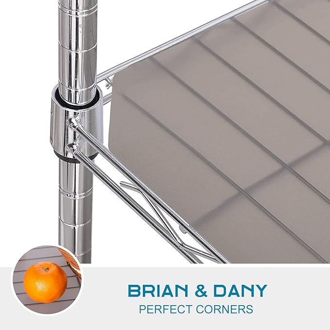 BRIAN & DANY Wire Shelf Liner 18" X 48", Heavy Duty Shelf Liners for Wire Shelving, Waterproof Protector Mats, Set of 5, Charcoal-NeatNest