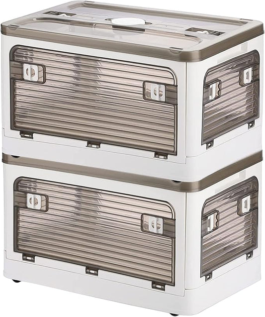 Collapsible Storage Bins with Lids, Closet Organizers, Dorm Room Essentials, Folding Storage Box-NeatNest