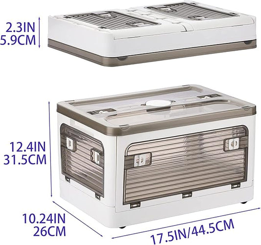 Collapsible Storage Bins with Lids, Closet Organizers, Dorm Room Essentials, Folding Storage Box-NeatNest